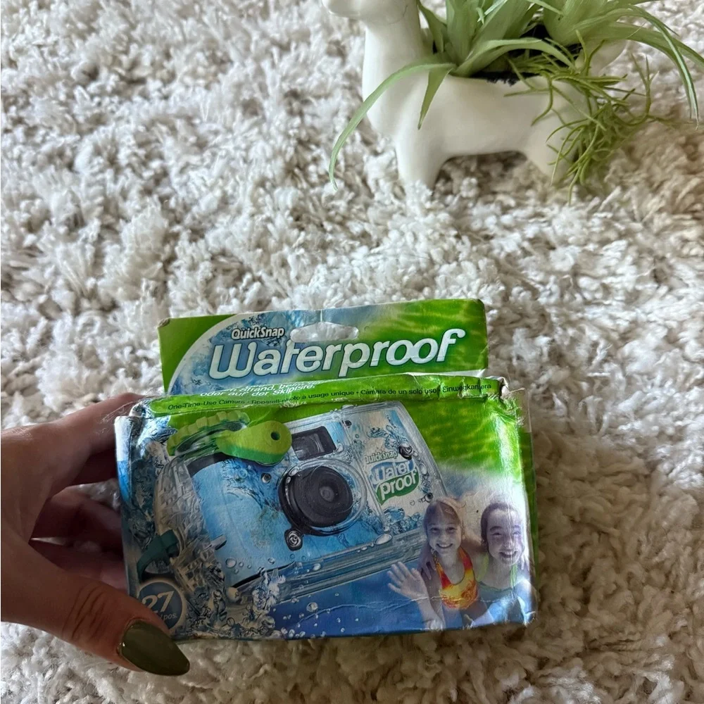 Fujifilm QuickSnap Waterproof Camera - Vibrant Blue and Green